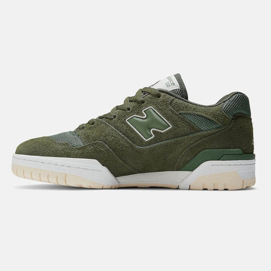 Men's New Balance 550 Olive Suede Shoes