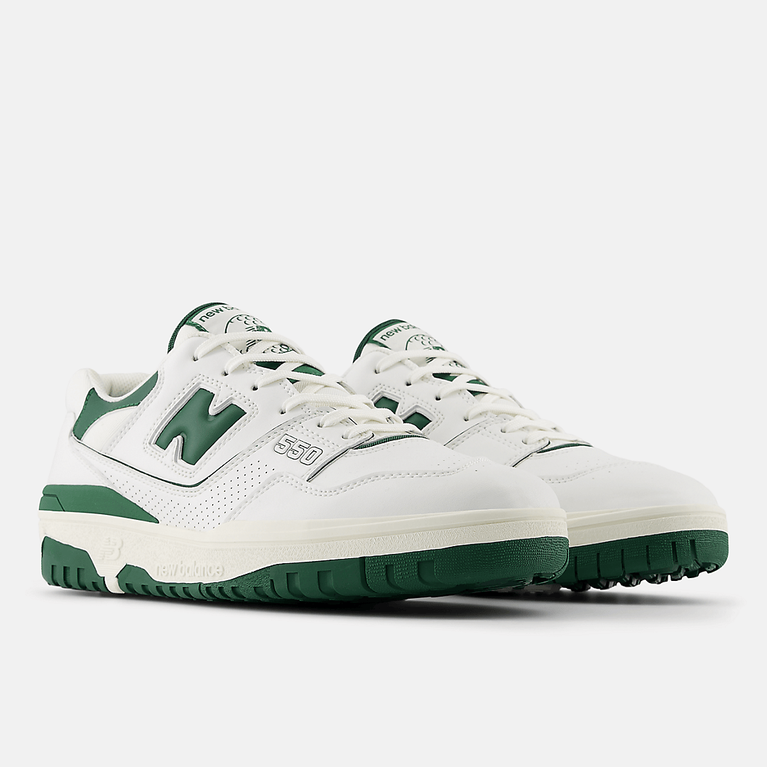Men's New Balance 550 White Green Shoes