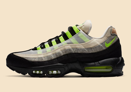 Men's Nike Air Max 95 Black Summit White-Volt Shoes