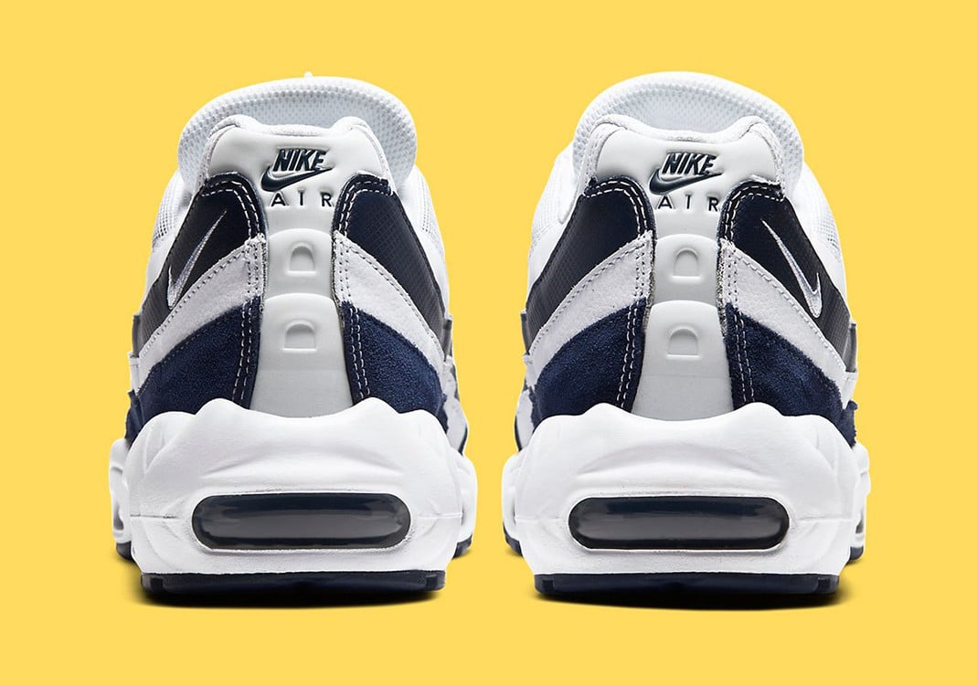 Men's Nike Air Max 95 White Midnight Navy Shoes