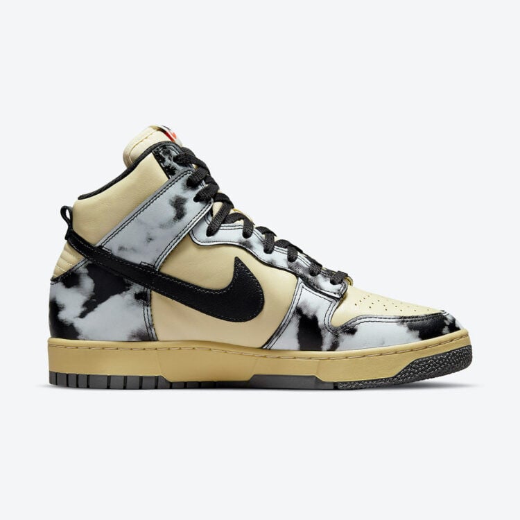 Men's Nike Dunk High Black Acid Wash Shoes