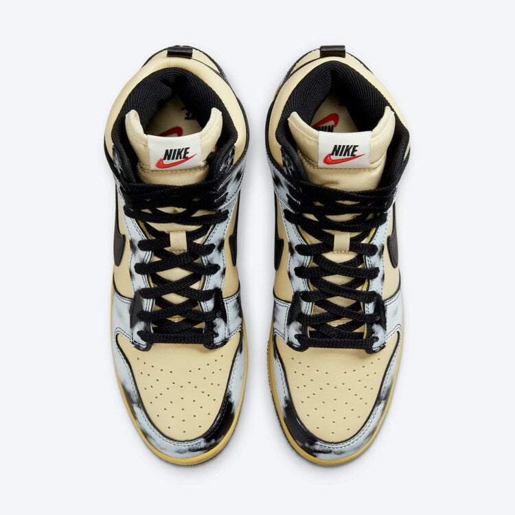 Men's Nike Dunk High Black Acid Wash Shoes