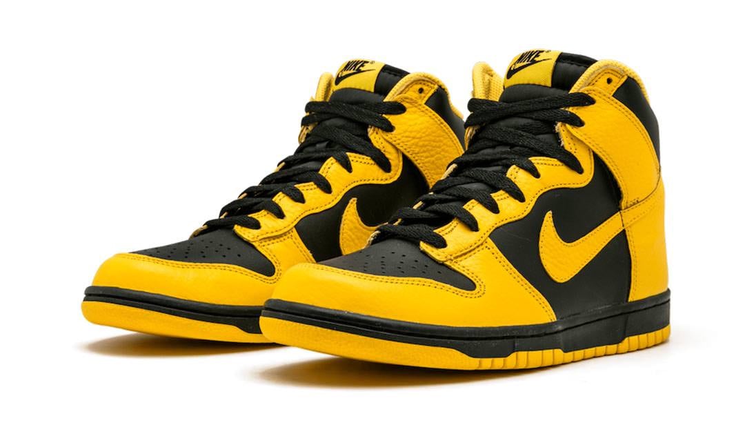 Men's Nike Dunk High Black Varsity Maize Shoes