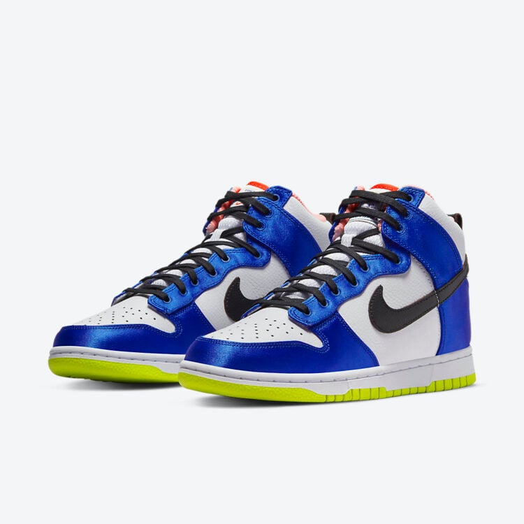 Men's Nike Dunk High Blue Satin Shoes