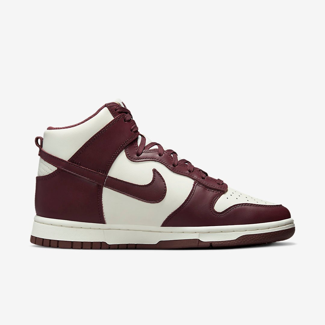 Men's Nike Dunk High Burgundy Crush Shoes