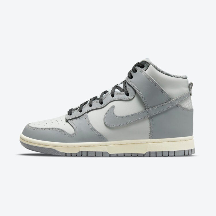 Men's Nike Dunk High Grey White Shoes