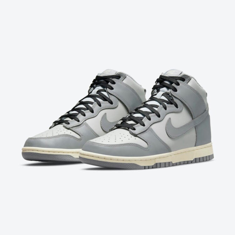 Men's Nike Dunk High Grey White Shoes