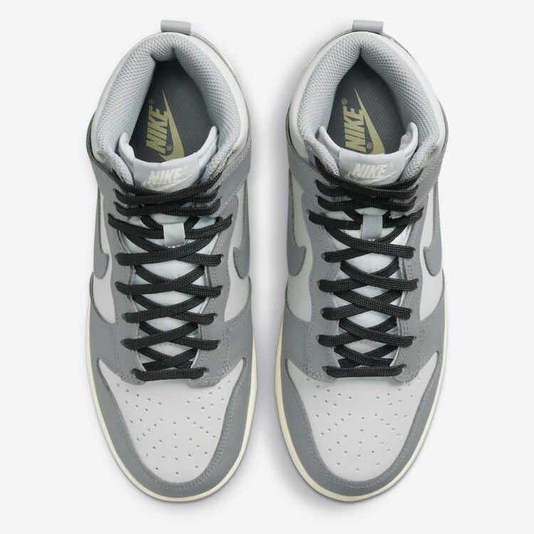 Men's Nike Dunk High Grey White Shoes