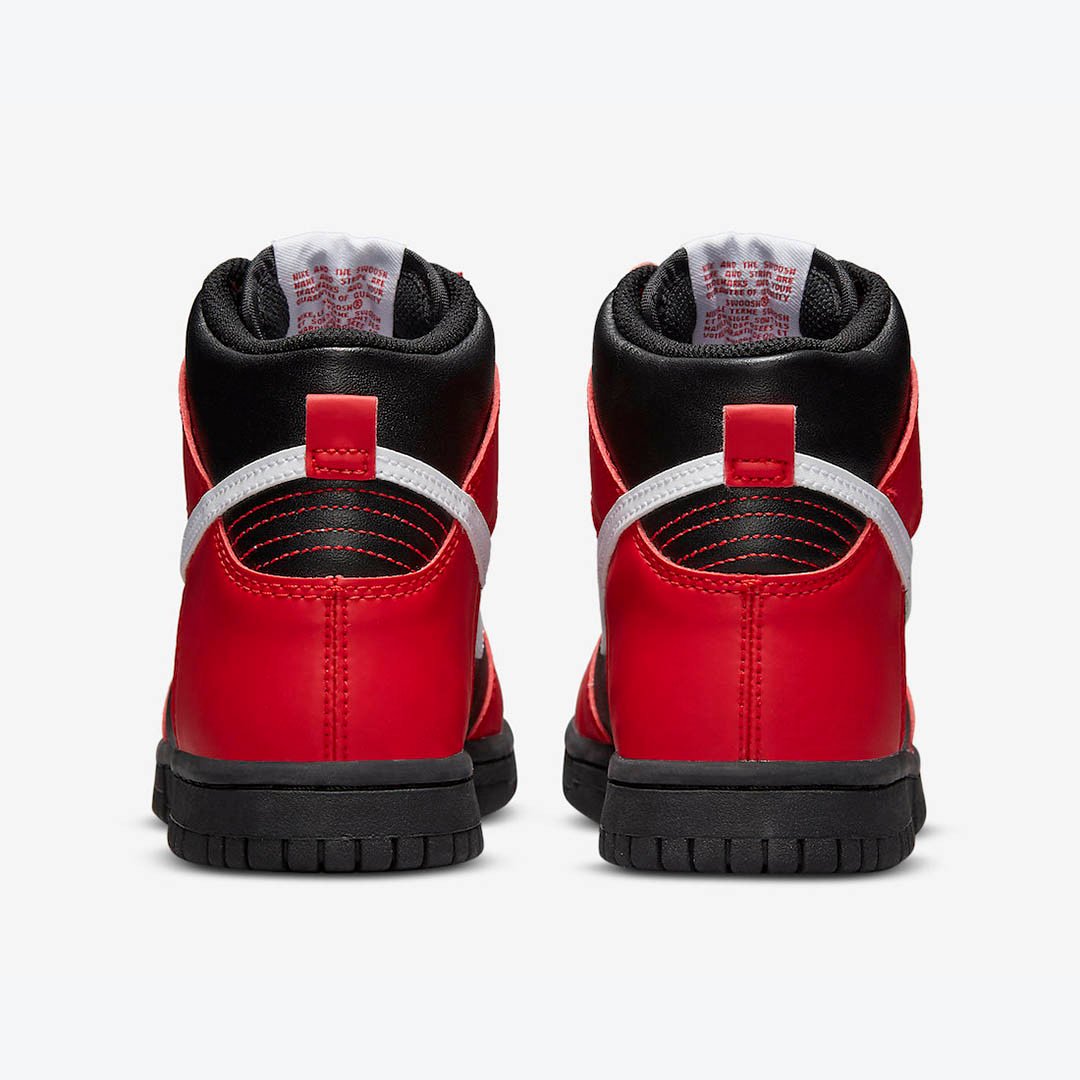 Men's Nike Dunk High University Red & Black Shoes