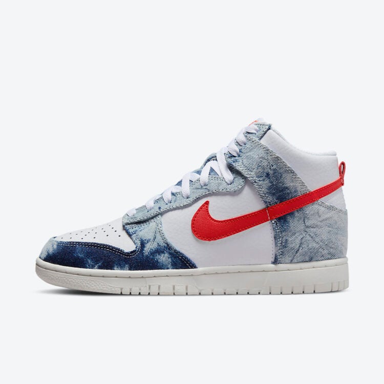 Men's Nike Dunk High Washed Denim Shoes