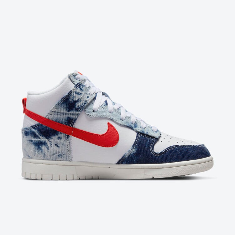 Men's Nike Dunk High Washed Denim Shoes