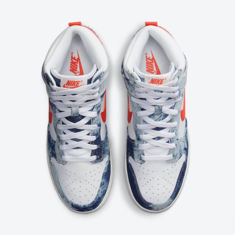 Men's Nike Dunk High Washed Denim Shoes