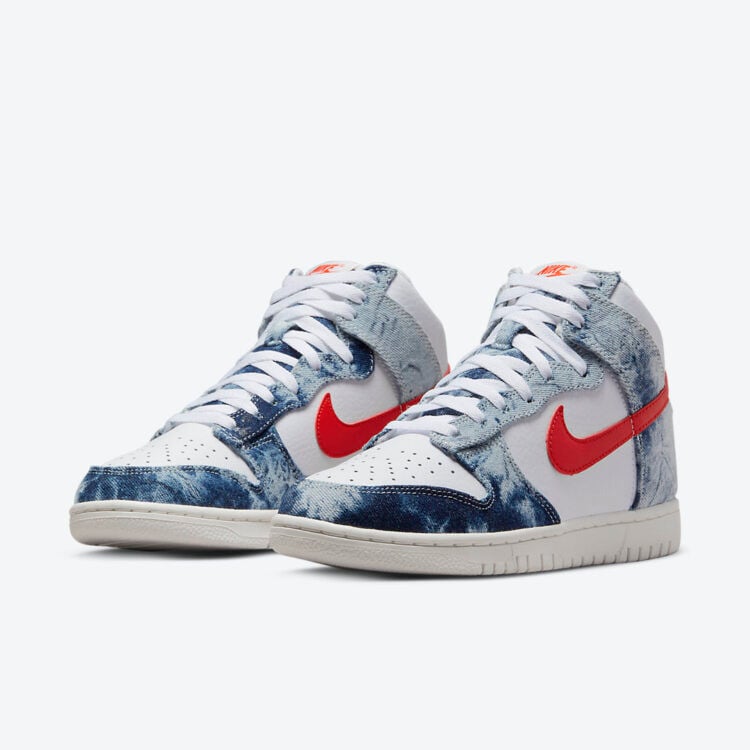 Men's Nike Dunk High Washed Denim Shoes
