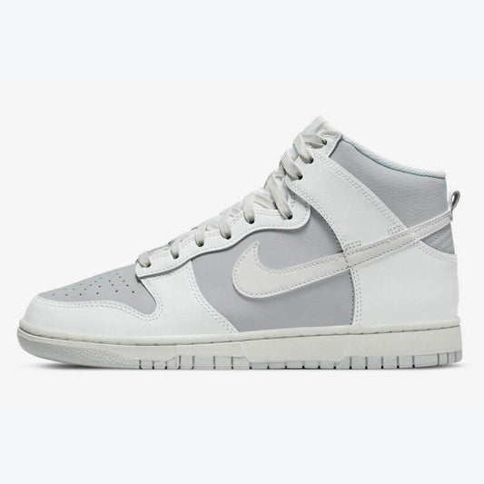 Men's Nike Dunk High White And Grey Shoes