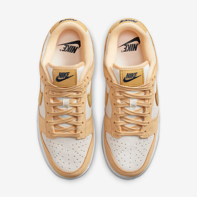 Men's Nike Dunk Low Gold Suede Shoes
