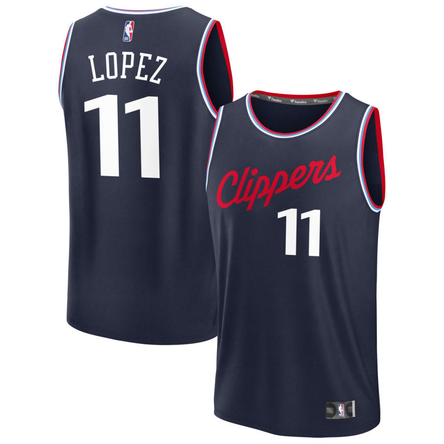 Brook Lopez LA Clippers 2025 Fast Break Icon Edition Jersey - Navy