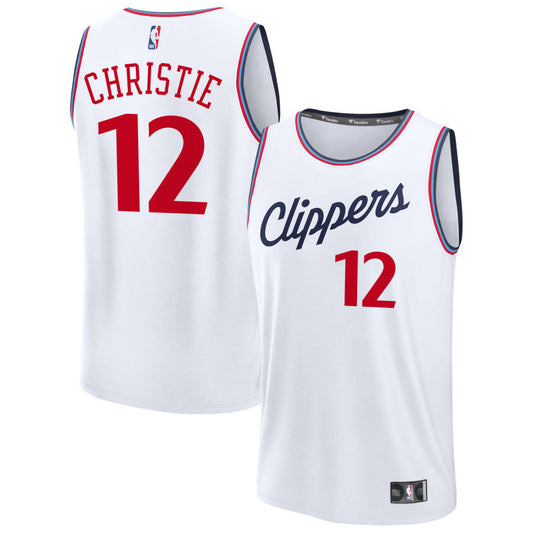 Cam Christie LA Clippers 2025 Fast Break Association Edition Jersey - White