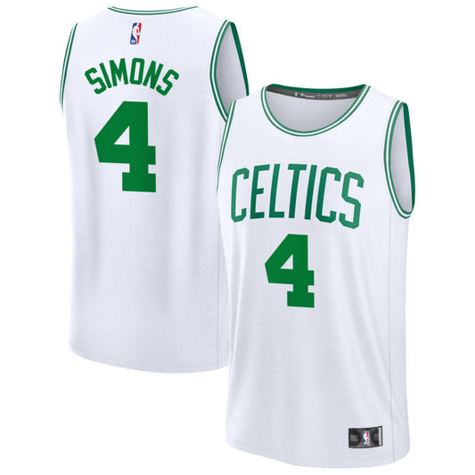 Anfernee Simons Boston Celtics 2025 Fast Break Association Edition Jersey - White