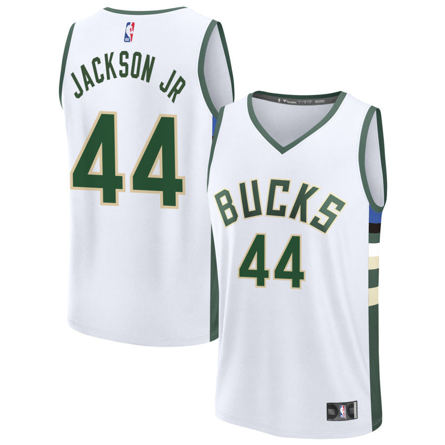 Andre Jackson Jr Milwaukee Bucks 2025 Fast Break Association Edition Jersey - White