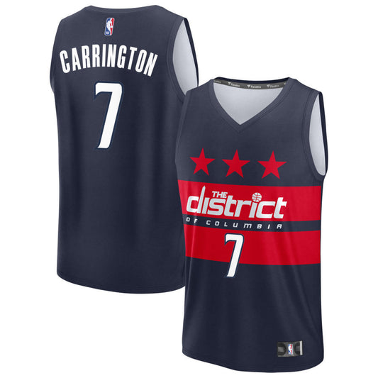 Bub Carrington Washington Wizards 2025 Fast Break Statement Edition Jersey - Navy