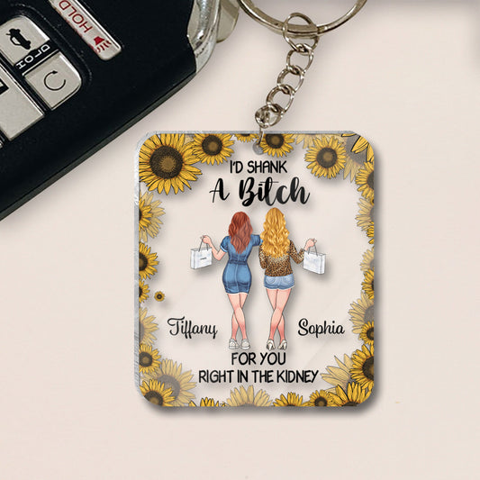 I'd Shank For You - Personalized Bestie Transparent Keychain