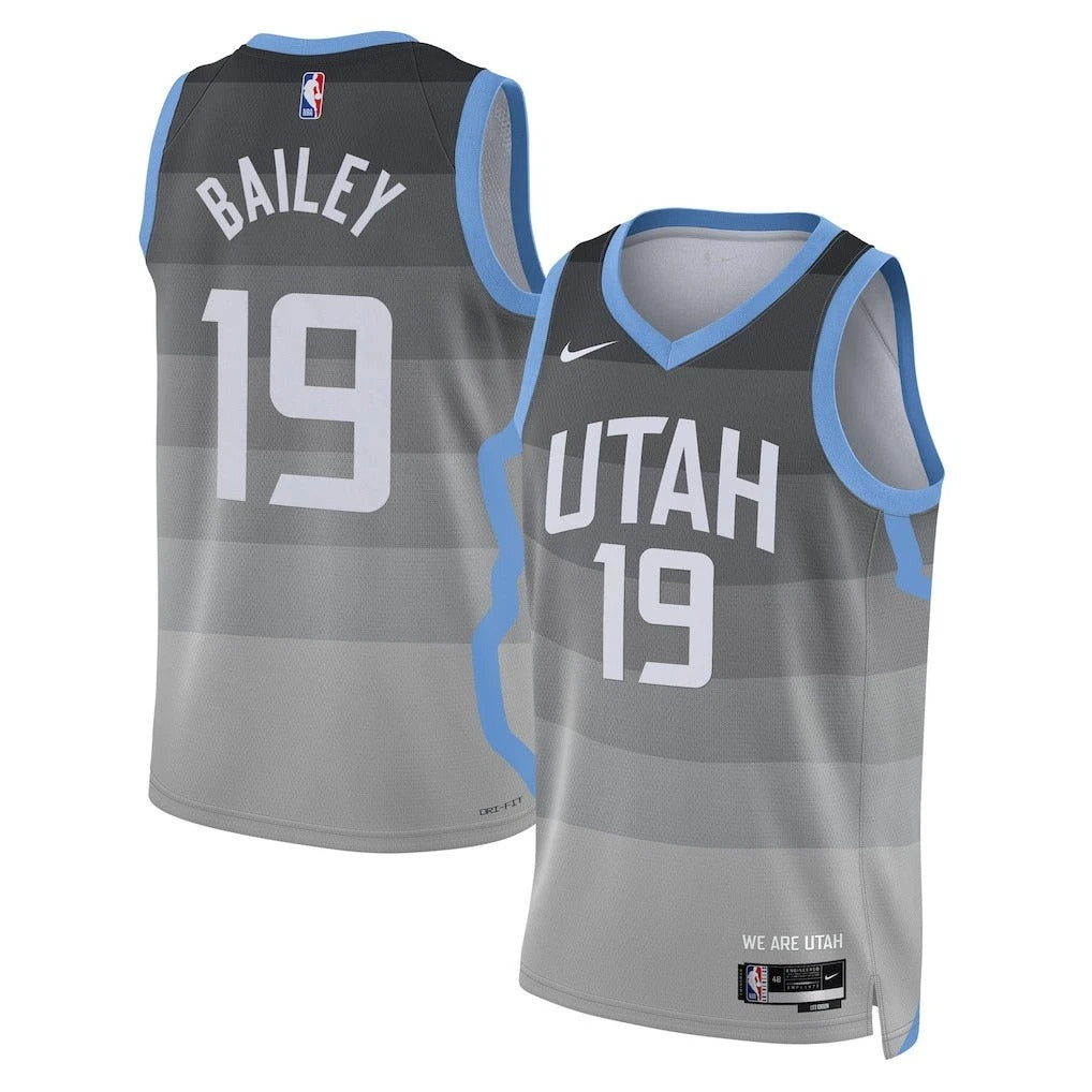 Ace Bailey Utah Jazz 2025 City Edition Swingman Jersey - Gray