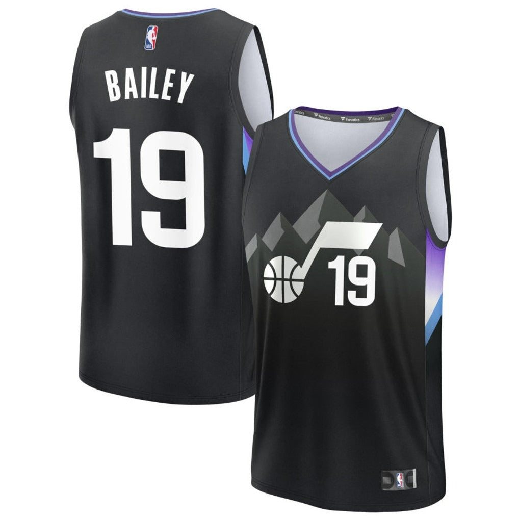 Ace Bailey Utah Jazz 2025 Fast Break Statement Edition Jersey - Black