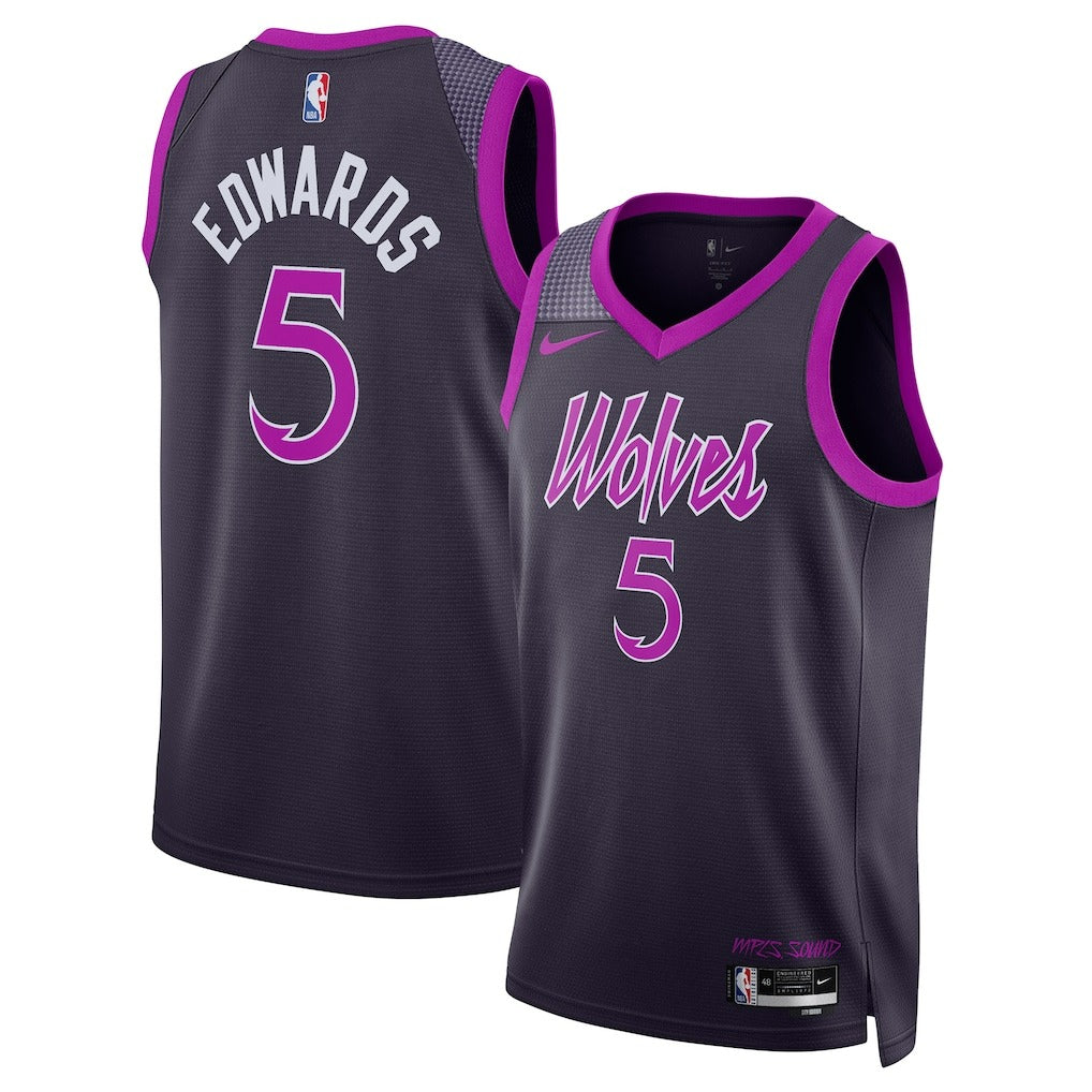 Anthony Edwards Minnesota Timberwolves 2025 City Edition Swingman Jersey - Purple