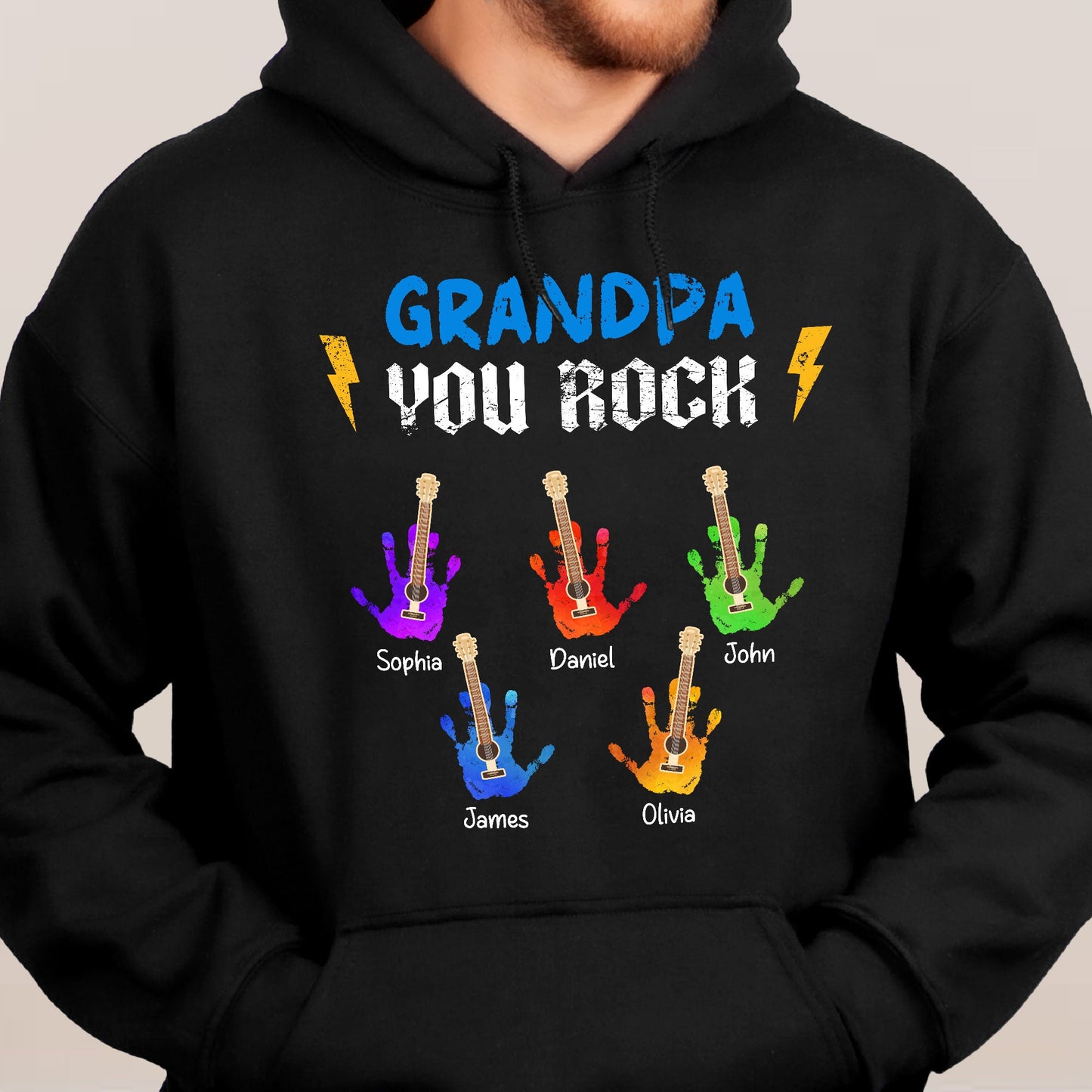 Grandpa You Rock - Personalized Shirt For Grandpa