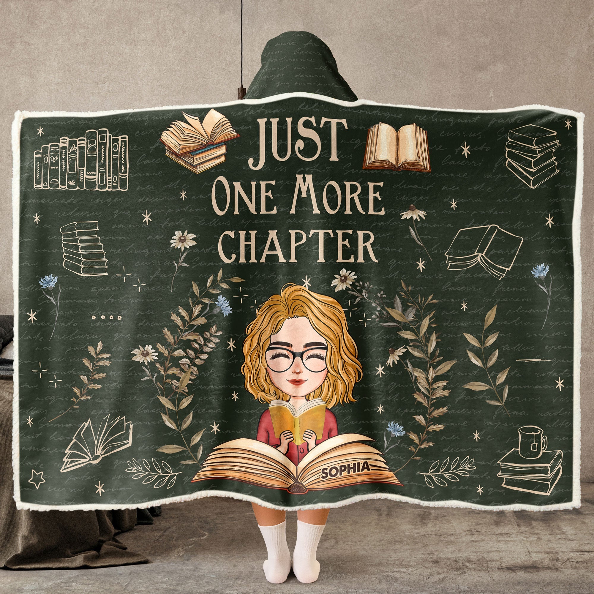 Just One More Chapter - Personalized Wearable Blanket