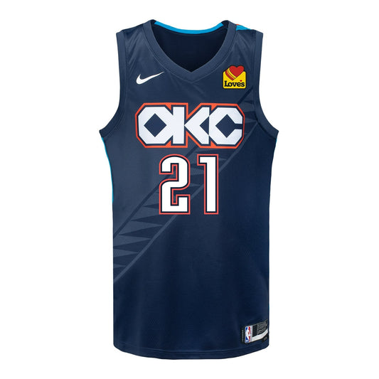 Aaron Winggins Oklahoma City Thunder 2025 City Edition Swingman Jersey - Navy