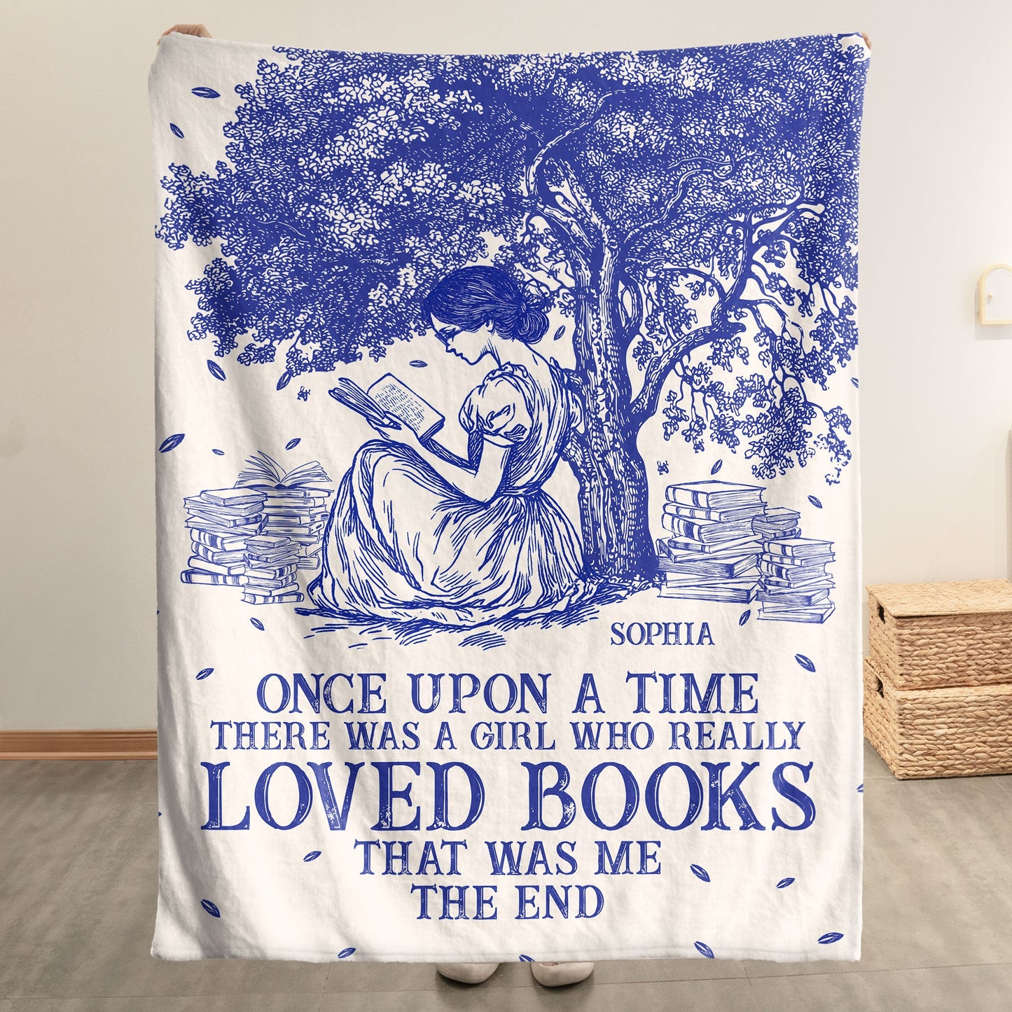 Once Upon A Time Chinoiserie Toile De Jouy - Personalized Blanket