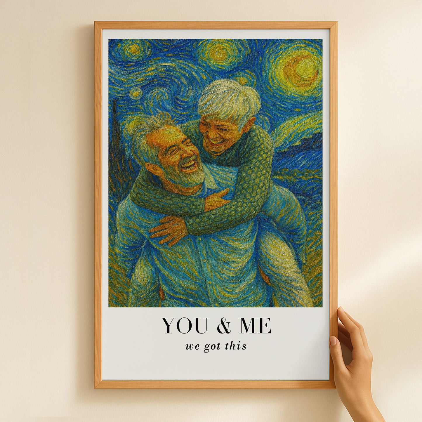 Van Gogh Wall Art You & Me We Got This - Personalized Photo Poster - Anniversary Gifts