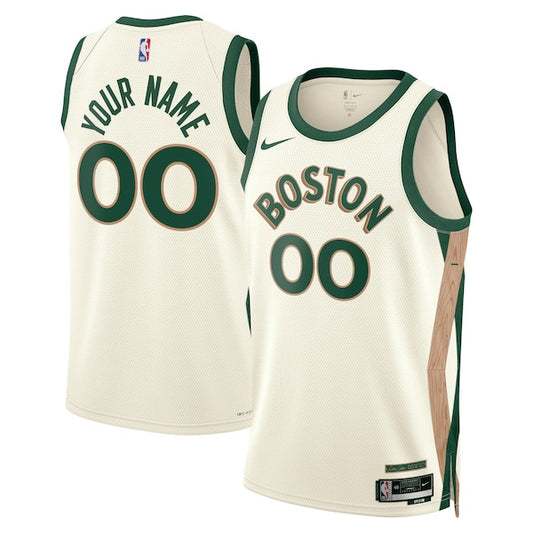 Boston Celtics Unisex 2023/24 Custom City Edition Swingman White Jersey