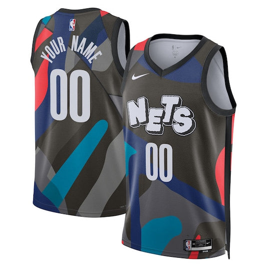 Brooklyn Nets Unisex 2023/24 Custom City Edition Swingman Black Jersey