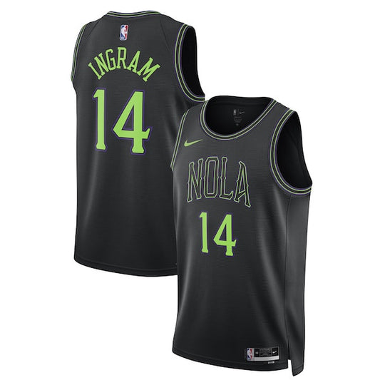 Brandon Ingram New Orleans Pelicans Unisex 2023/24 City Edition Swingman Black Jersey