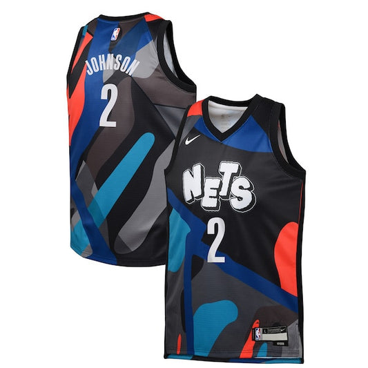 Cameron Johnson Brooklyn Nets Youth 2023/24 City Edition Swingman Black Jersey