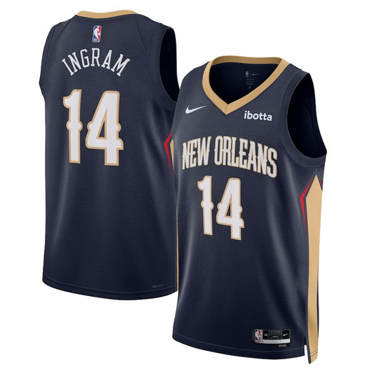 Brandon Ingram New Orleans Pelicans Swingman Badge Player Navy Jersey