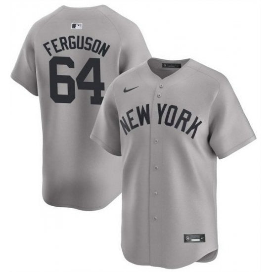 Caleb Ferguson New York Yankees Gray 2024 Away Limited Cool Base Stitched Baseball Jersey