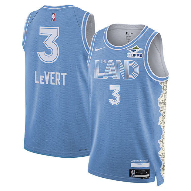 Caris LeVert Cleveland Cavaliers 2024-2025 City Edition Fan Support Team Blue Jersey