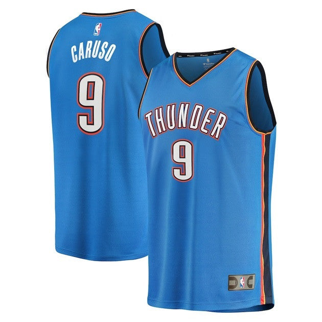Alex Caruso Oklahoma City Thunder 2024 Icon Edition Fan Support Team Blue Jersey