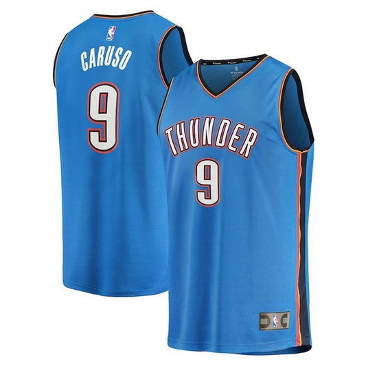 Alex Caruso Oklahoma City Thunder 2024 Icon Edition Fan Support Team Blue Jersey