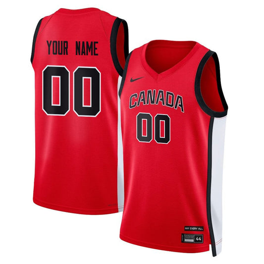 Canada Basketball Men’s National Team 2024 Swingman Player Custom Red Jersey