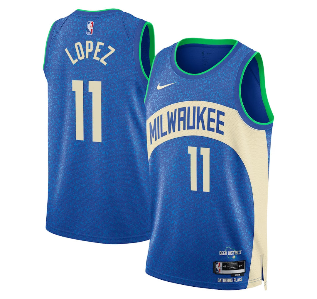 Brook Lopez Milwaukee Bucks 2024 City Edition Fan Support Team Jersey