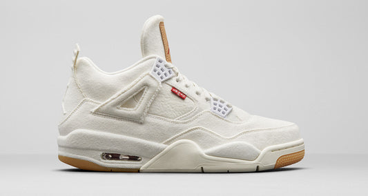 Men's Levi’s x Air Jordan 4 Retro Tripple White Shoes